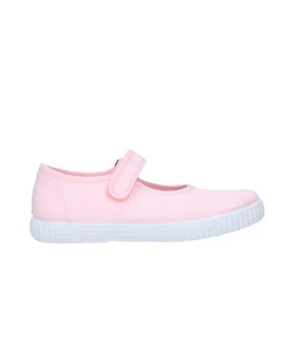 Light pink canvas mary janes