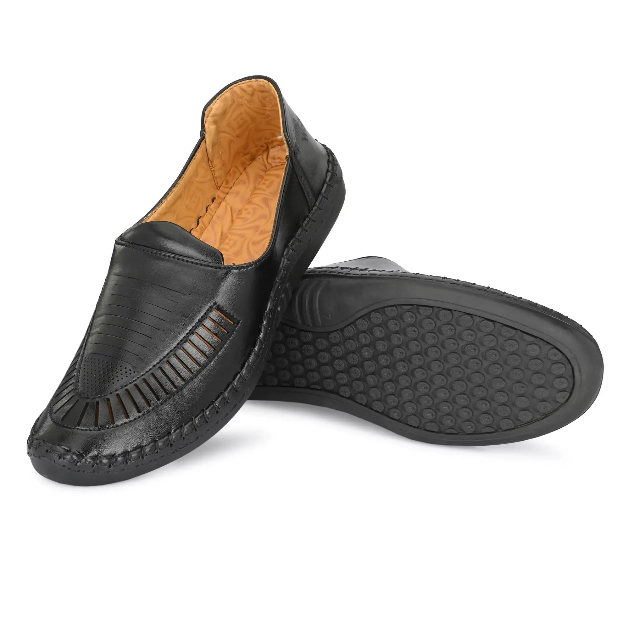 Loafers for Men Black Formal Synthetic Leather Loafer
