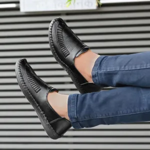Loafers for Men Black Formal Synthetic Leather Loafer