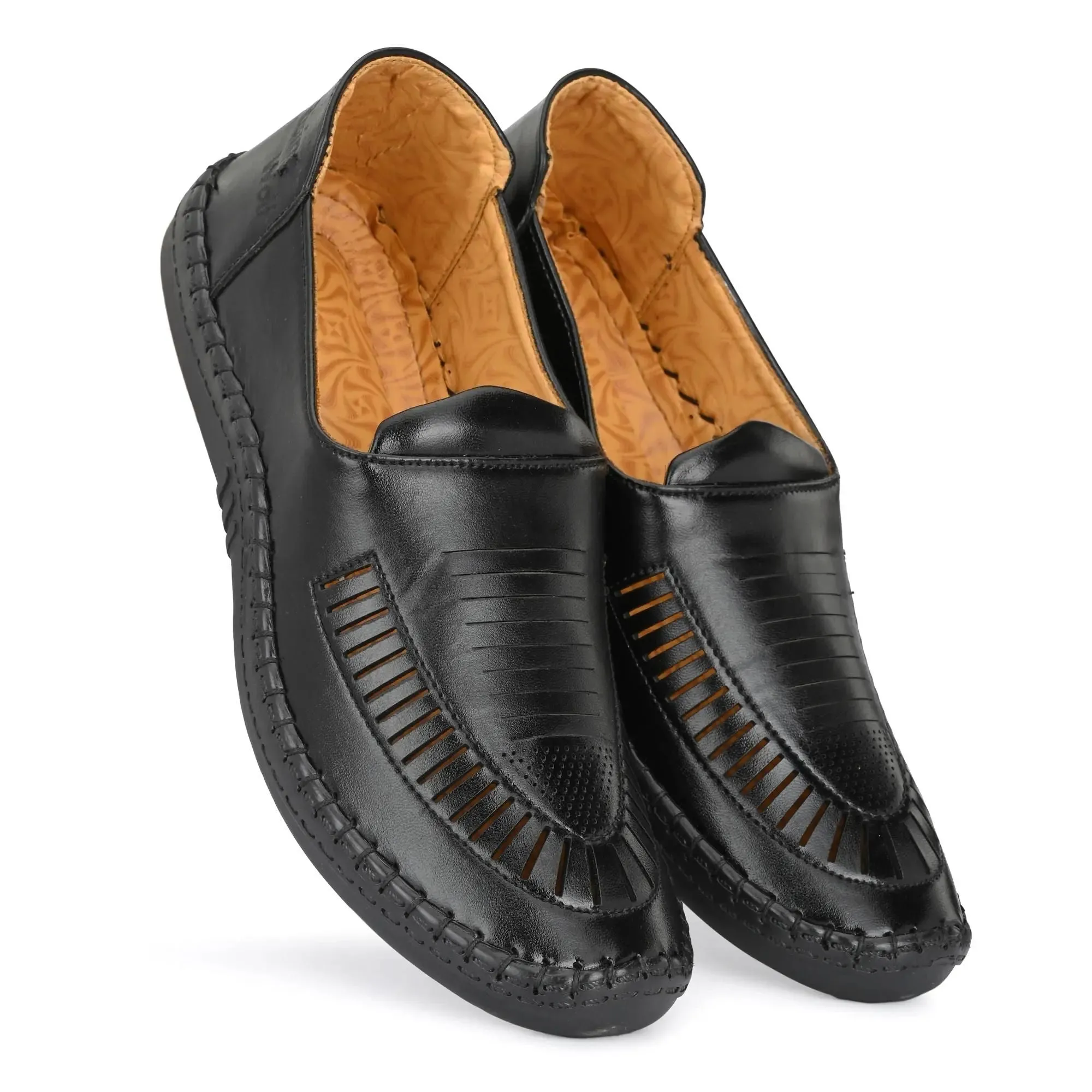 Loafers for Men Black Formal Synthetic Leather Loafer