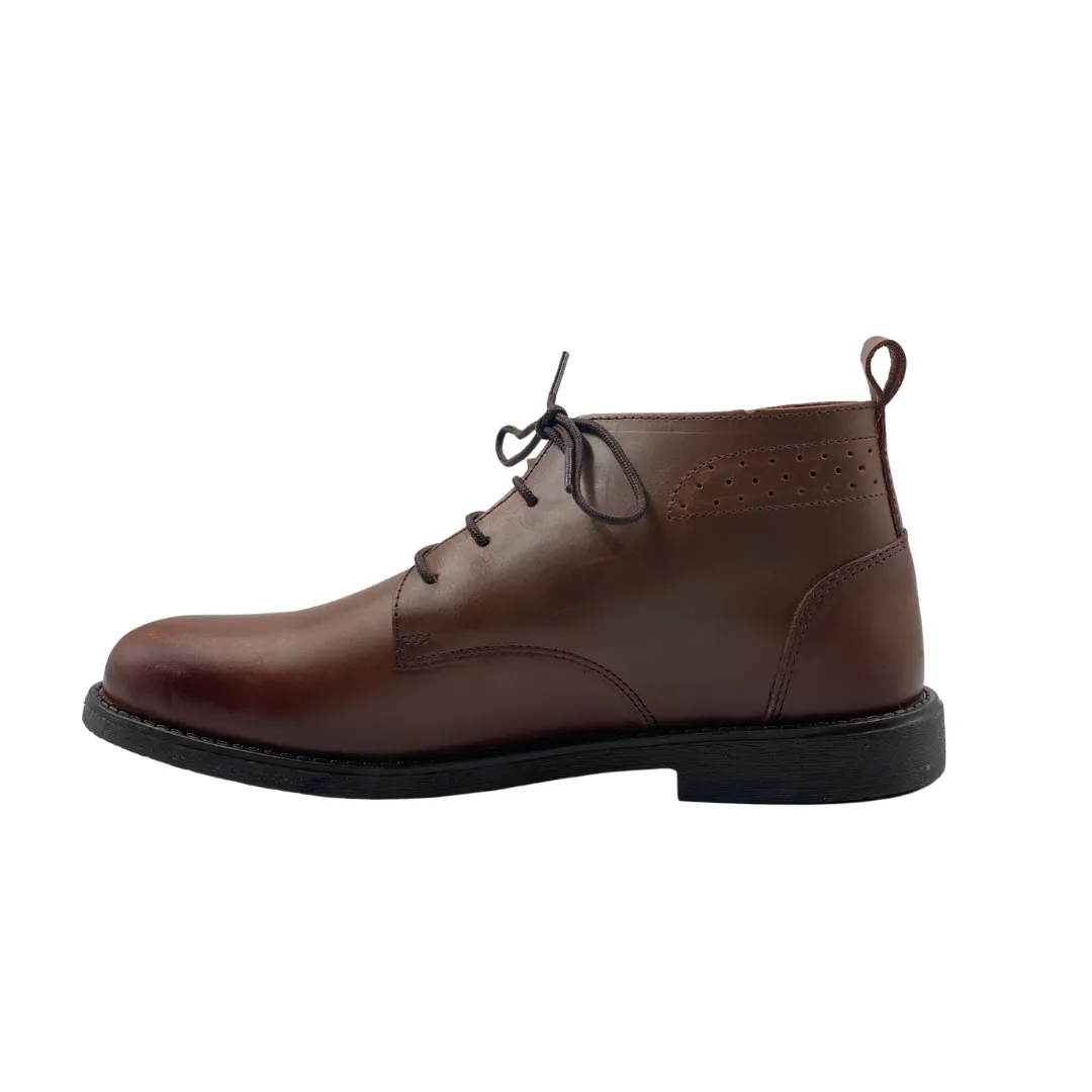 MEARS LEATHER CHUKKA BOOTS BROWN