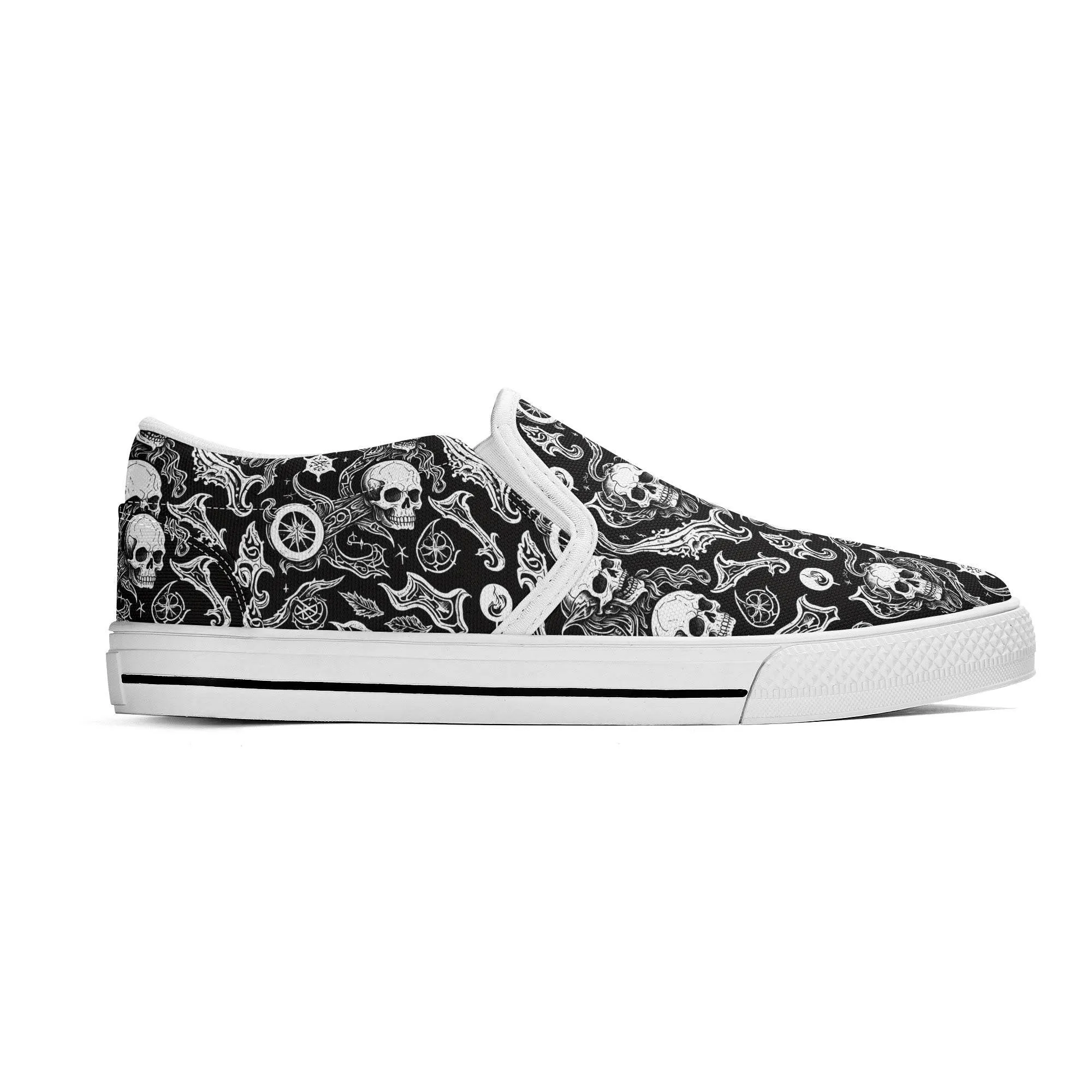 Mens Flying Skulls Rubber Slip On Shoes