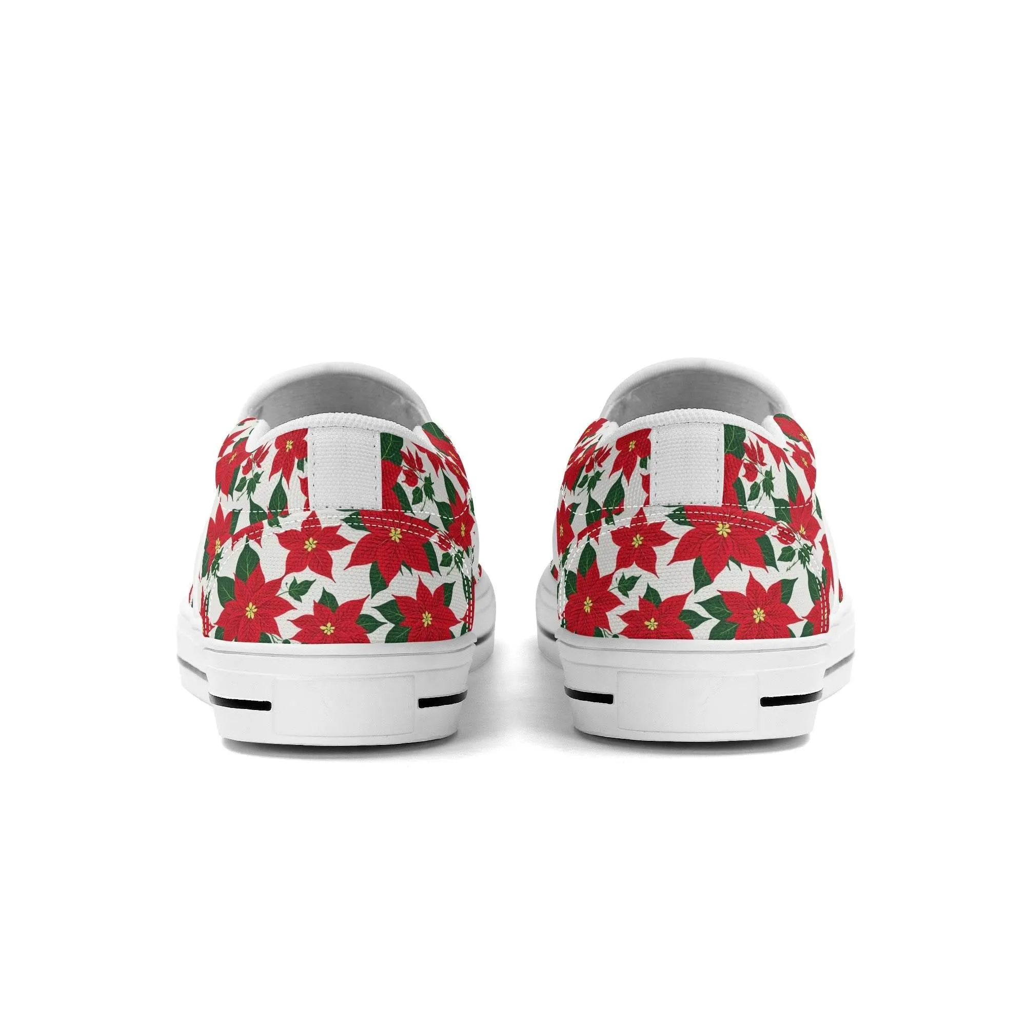 Mens Poinsettia Floral Rubber Slip On Shoes