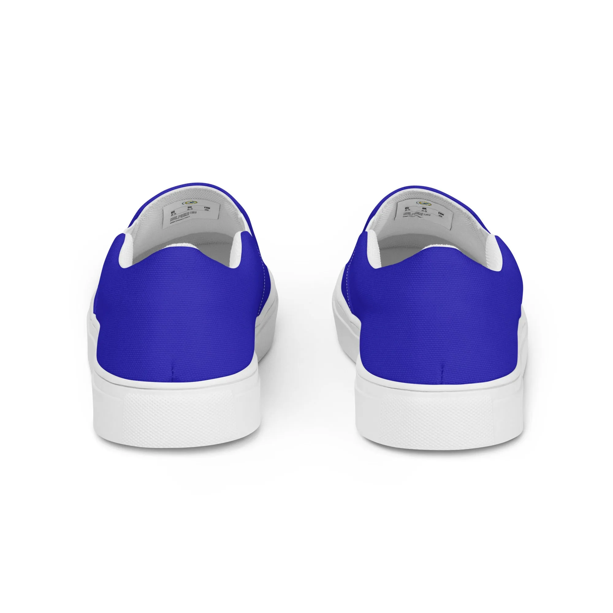 Men’s Royal Blue slip-on canvas shoes, Men's Blue Canvas Casual Summer Shoes