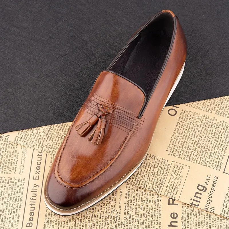 Mens Slip on Dress Leather Loafers Shoes
