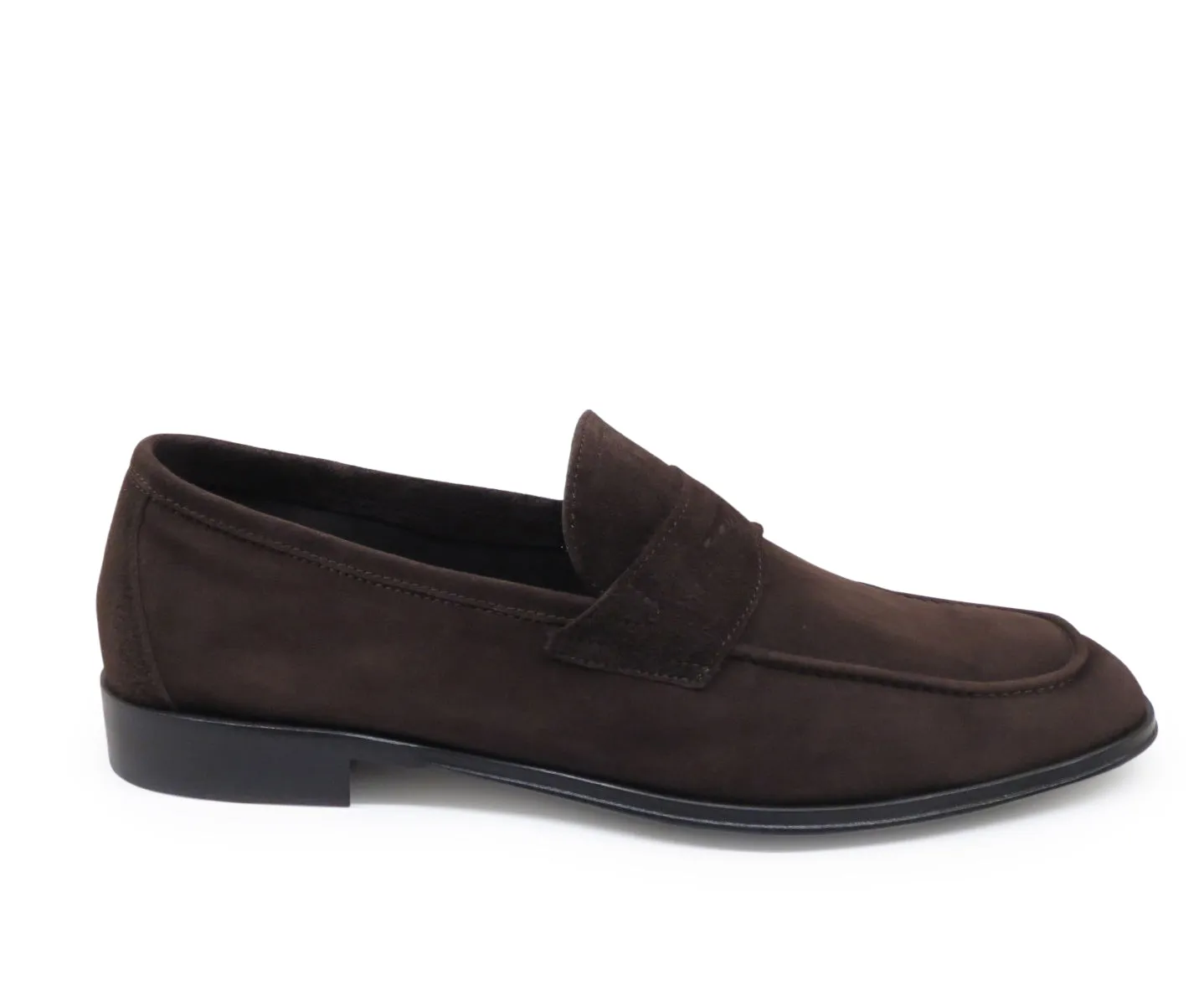 Men's Summer Moccasin - Leather Suede Testa di Moro - AL6122