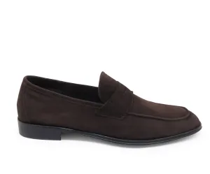 Men's Summer Moccasin - Leather Suede Testa di Moro - AL6122