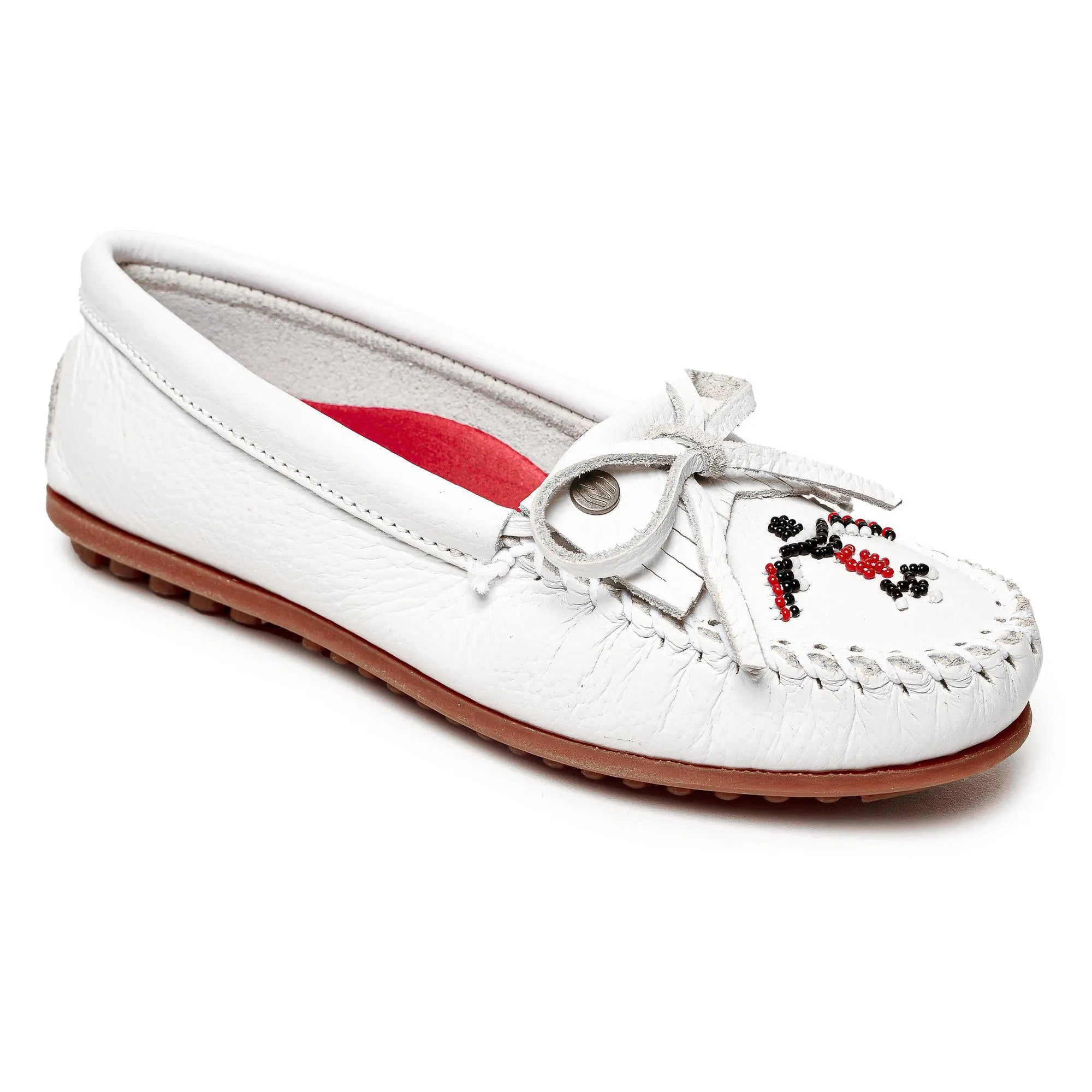 Minnetonka® Women's Animikii Thunderbird Beaded Leather Moccasins