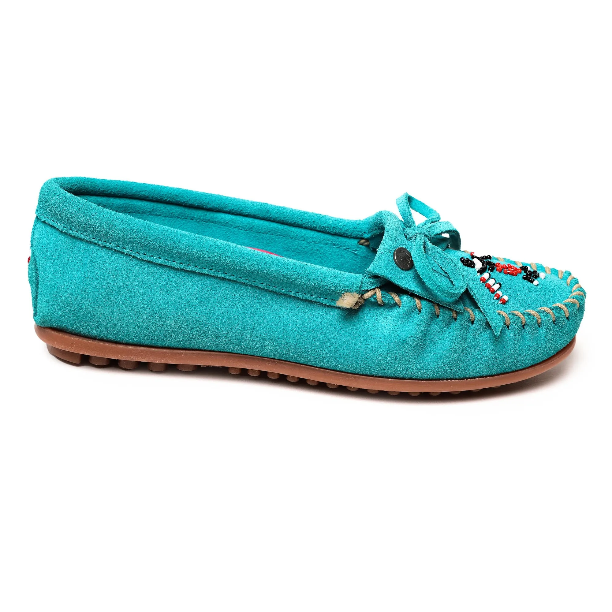 Minnetonka® Women's Animikii Thunderbird Beaded Leather Moccasins