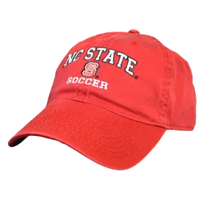NC State Wolfpack Soccer Red Relaxed Fit Adjustable Hat