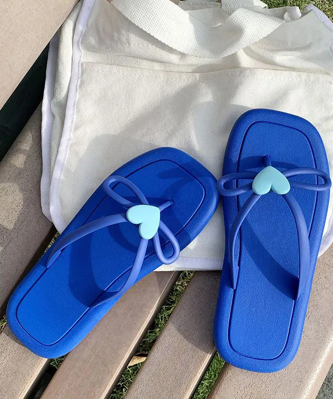 New Versatile Apricot Heart Decorated Flip Flops AA008