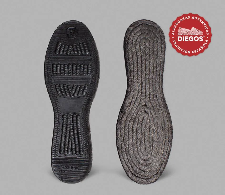 Original straight black sole - full rubber