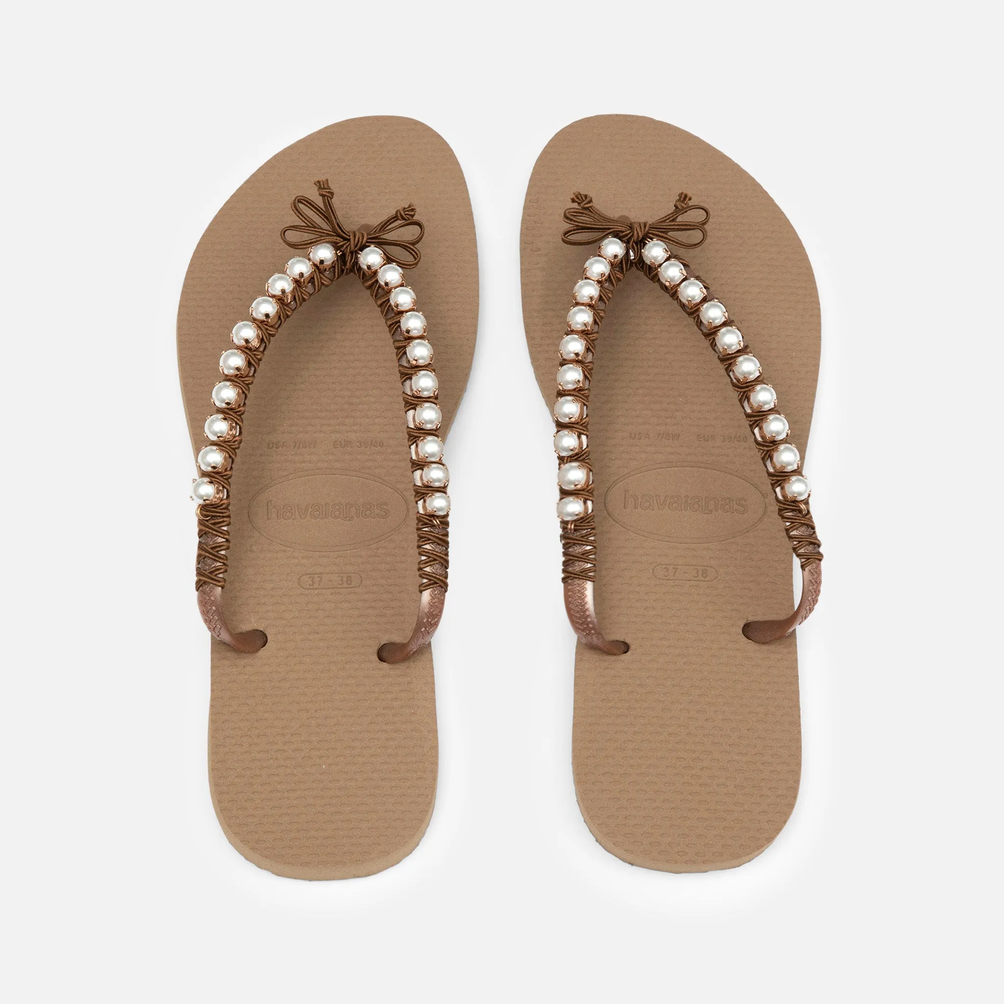 Pearls Flip Flops