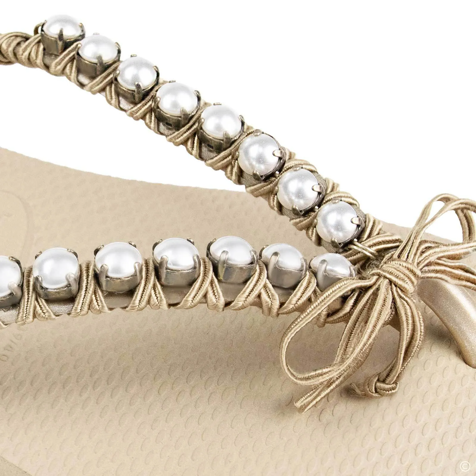 Pearls Flip Flops