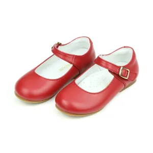 Red leather mary jane