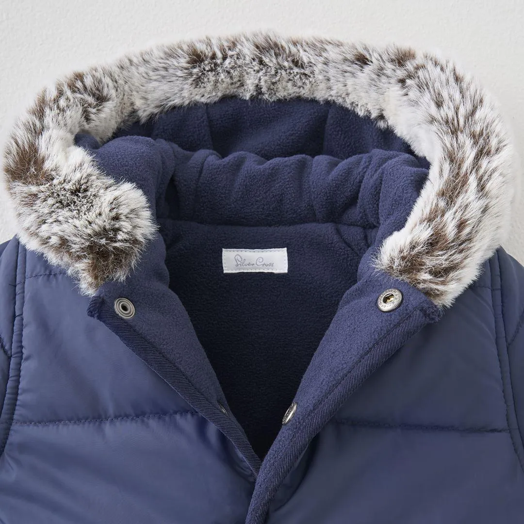 Silver Cross Classic Quilt Pramsuit - Navy