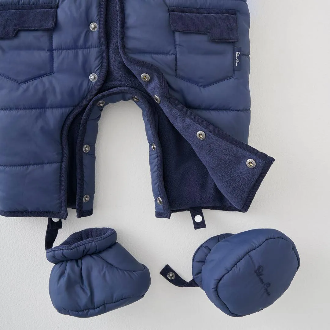 Silver Cross Classic Quilt Pramsuit - Navy