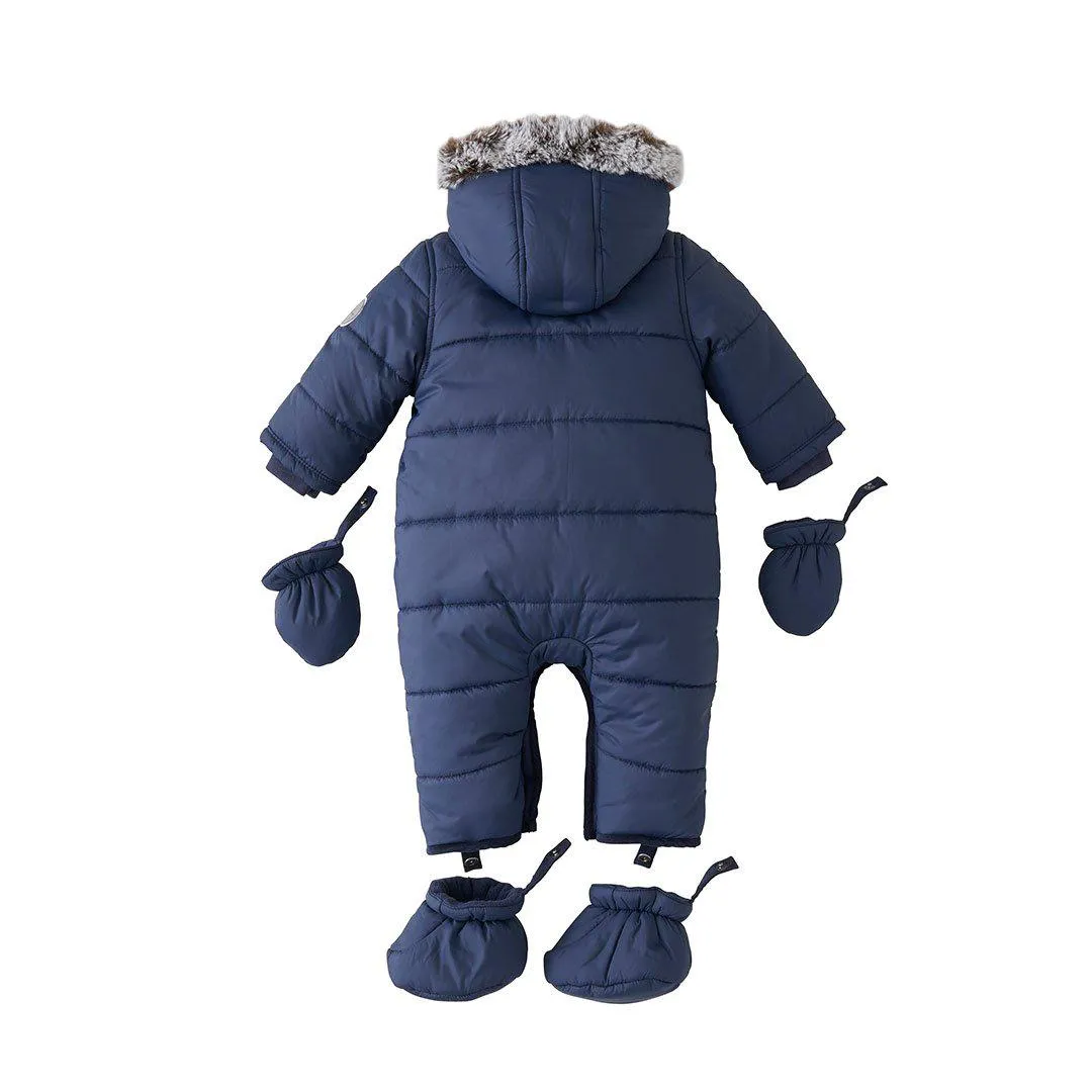 Silver Cross Classic Quilt Pramsuit - Navy