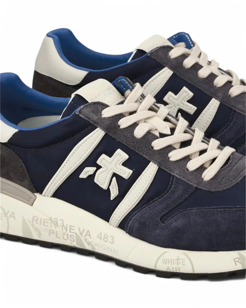 Sneakers LANDER 7204 in Pelle Scamosciata e Nylon