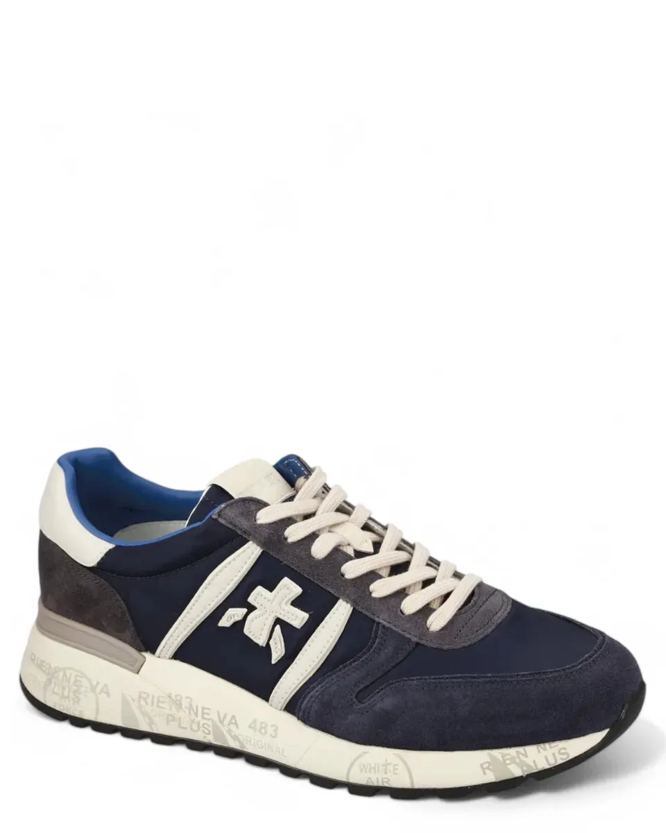 Sneakers LANDER 7204 in Pelle Scamosciata e Nylon