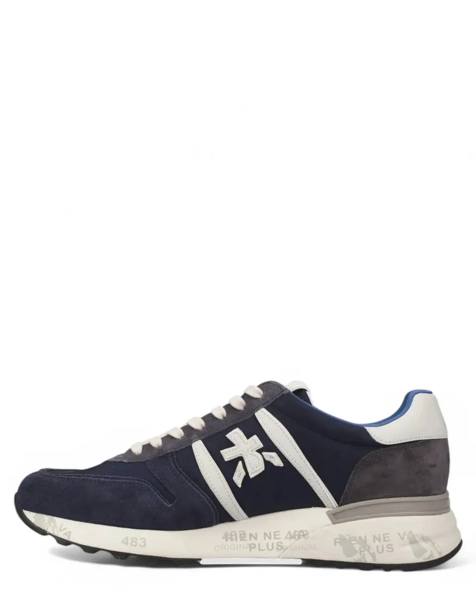 Sneakers LANDER 7204 in Pelle Scamosciata e Nylon