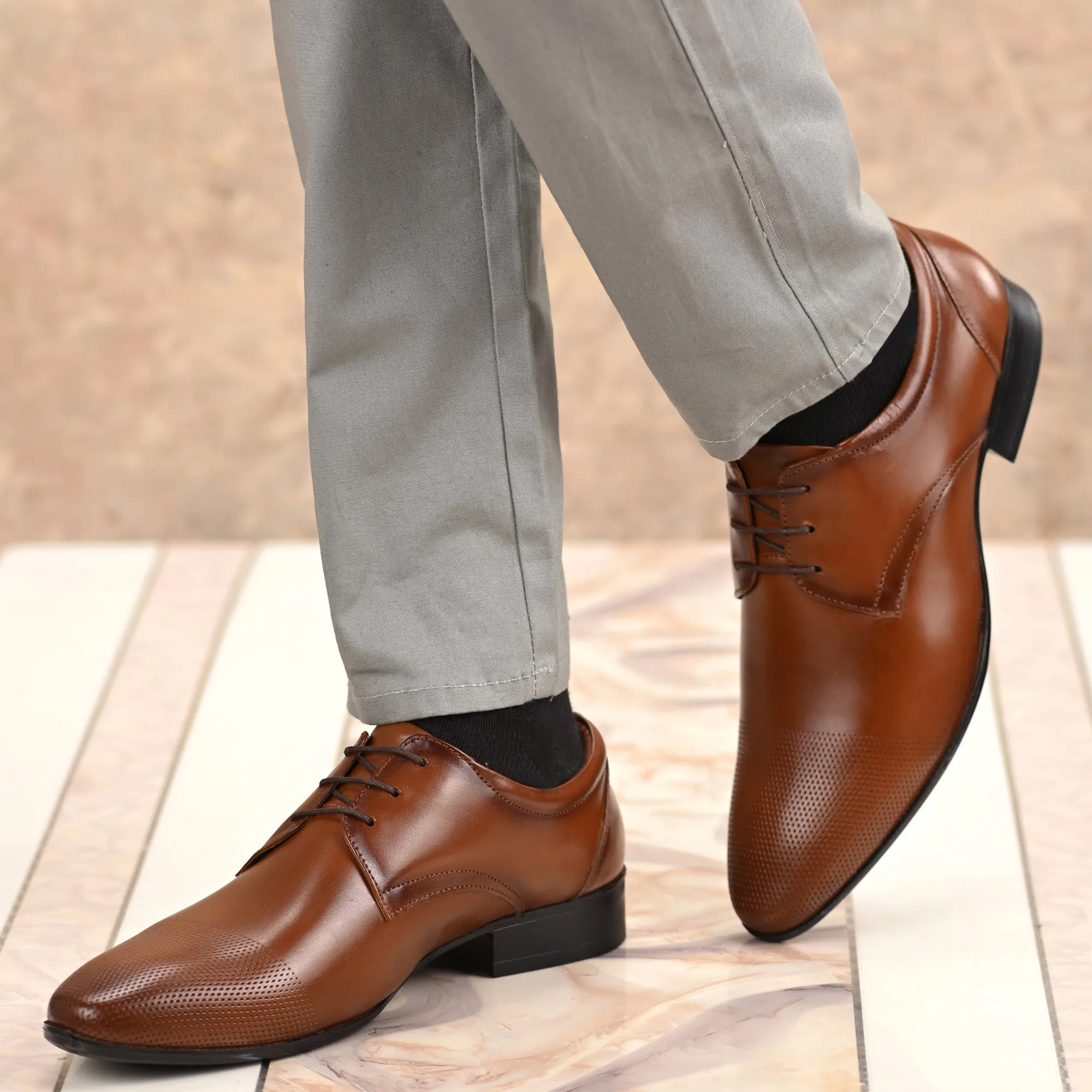 Tailored Full Grain Leather Derby Lace Ups