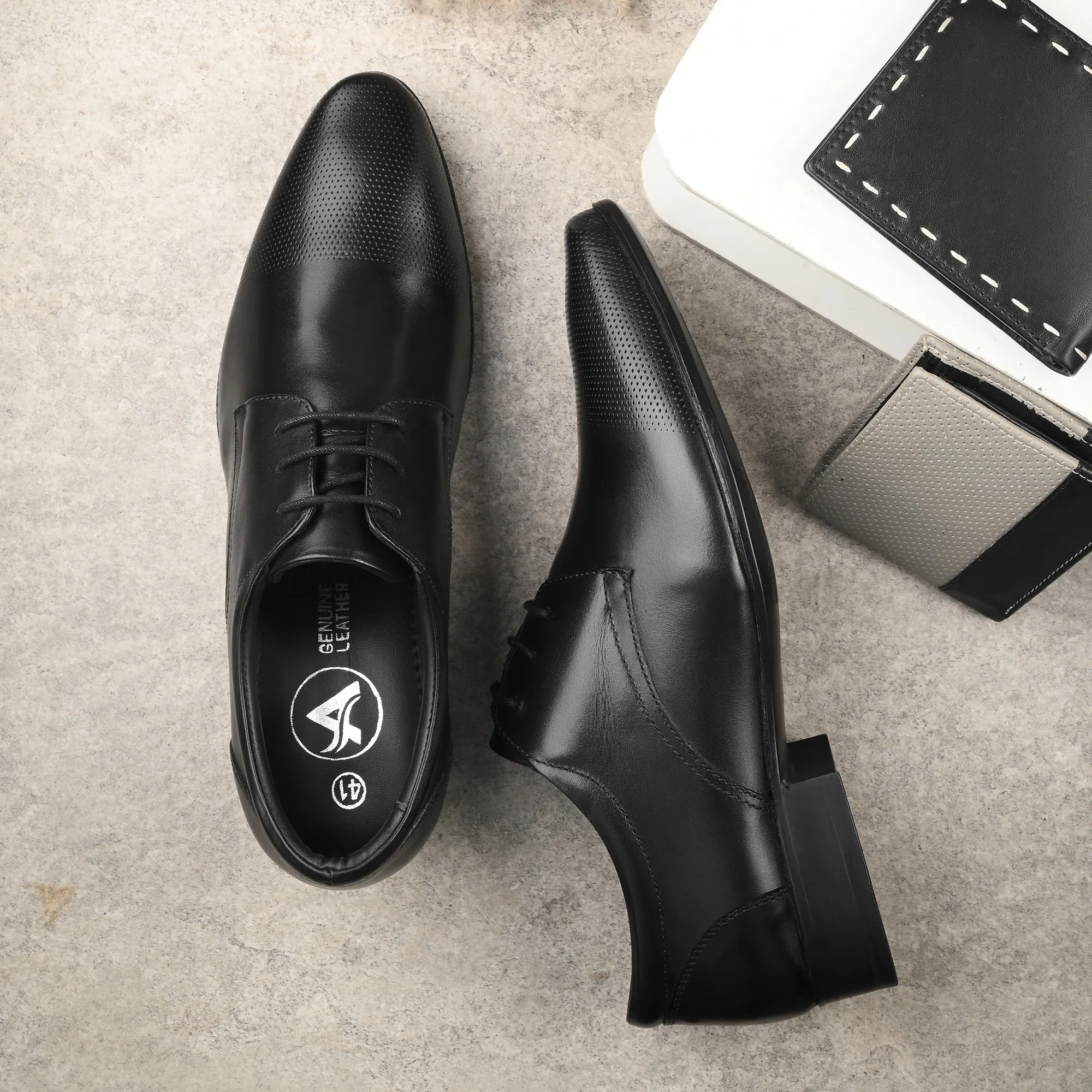 Tailored Full Grain Leather Derby Lace Ups