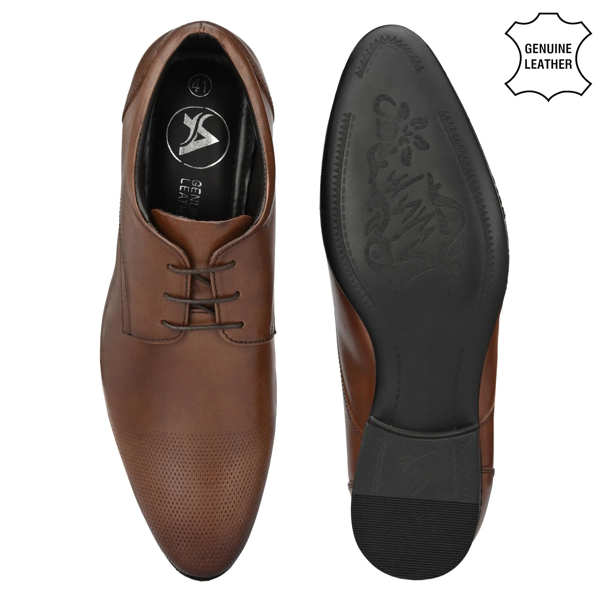 Tailored Full Grain Leather Derby Lace Ups