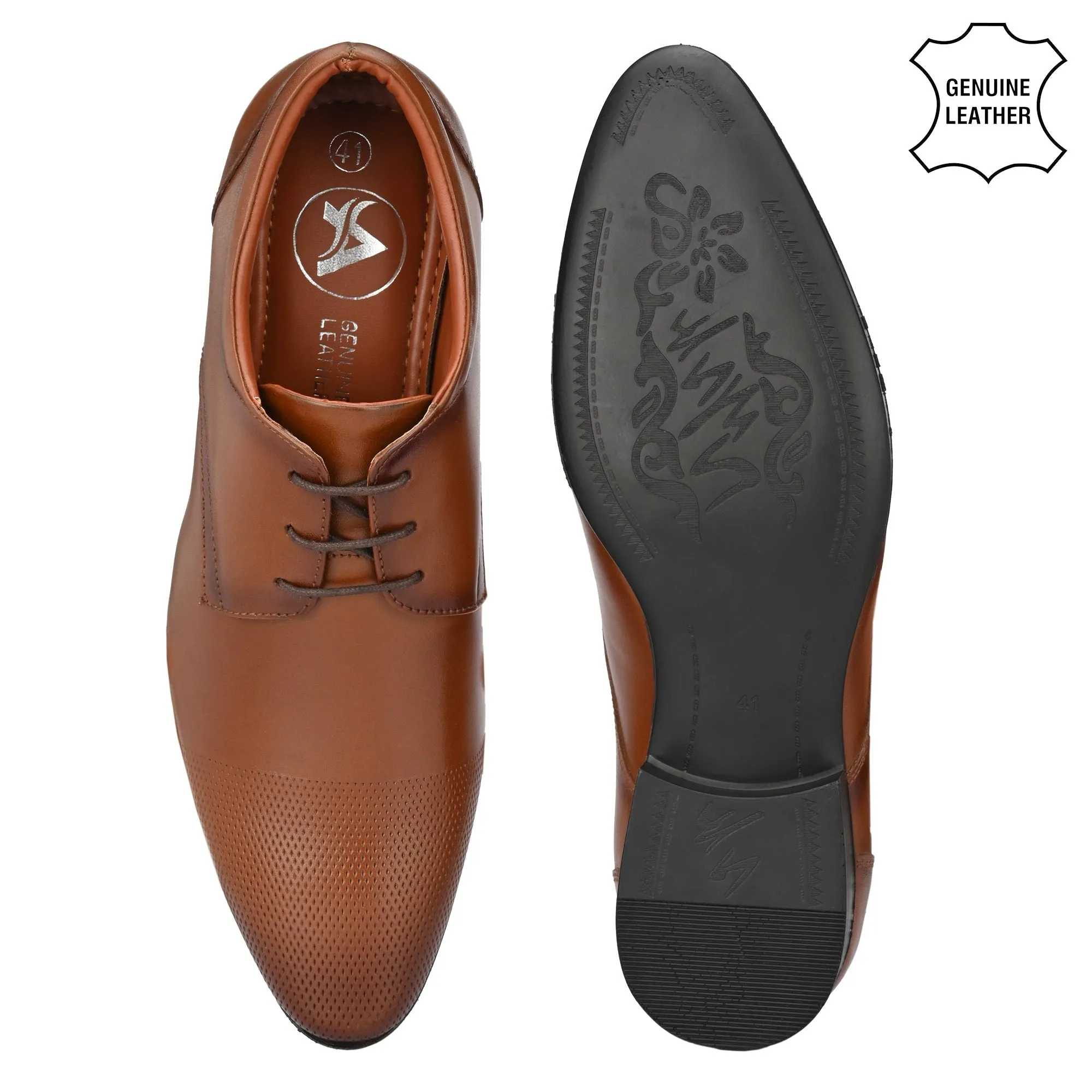 Tailored Full Grain Leather Derby Lace Ups