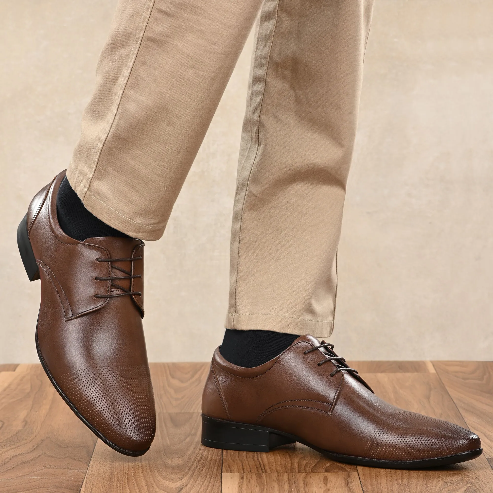 Tailored Full Grain Leather Derby Lace Ups