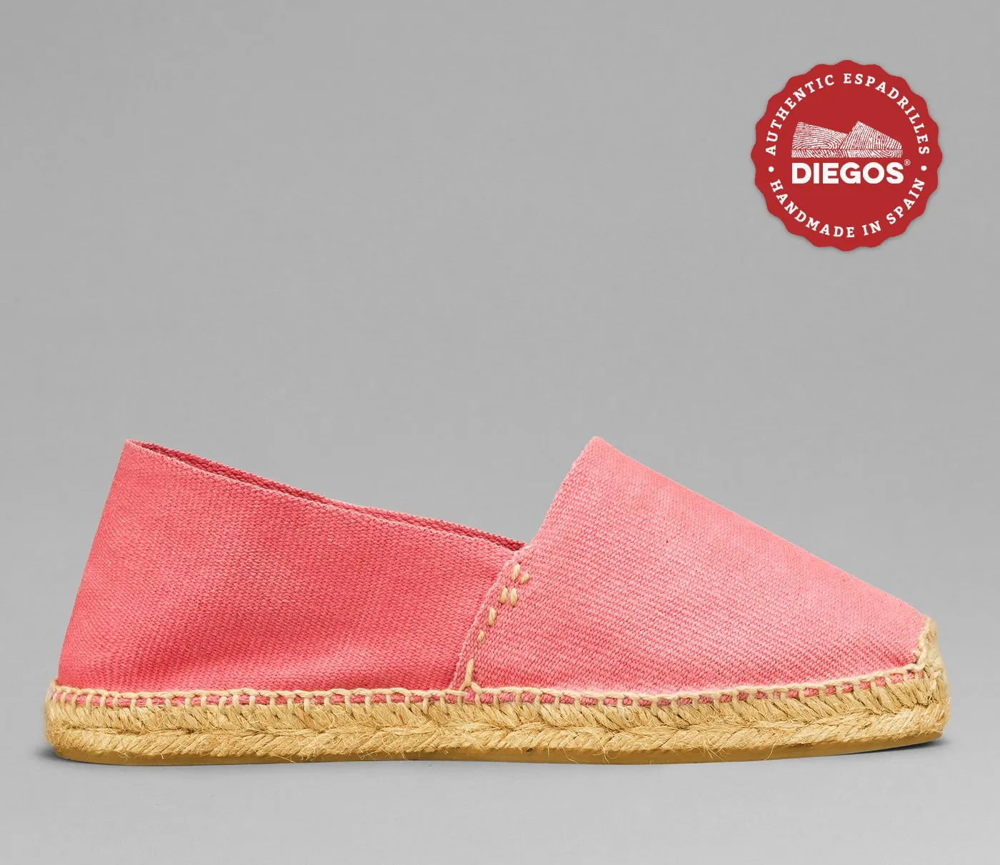 washed salmon espadrilles