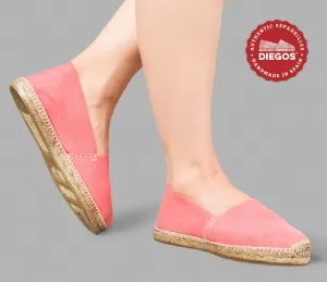 washed salmon espadrilles