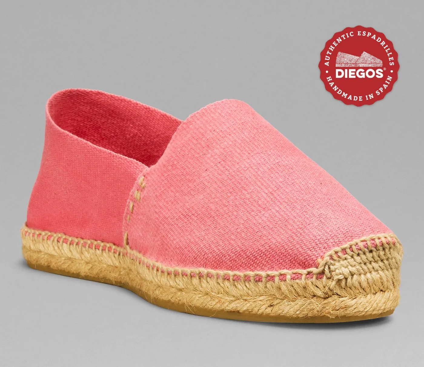 washed salmon espadrilles