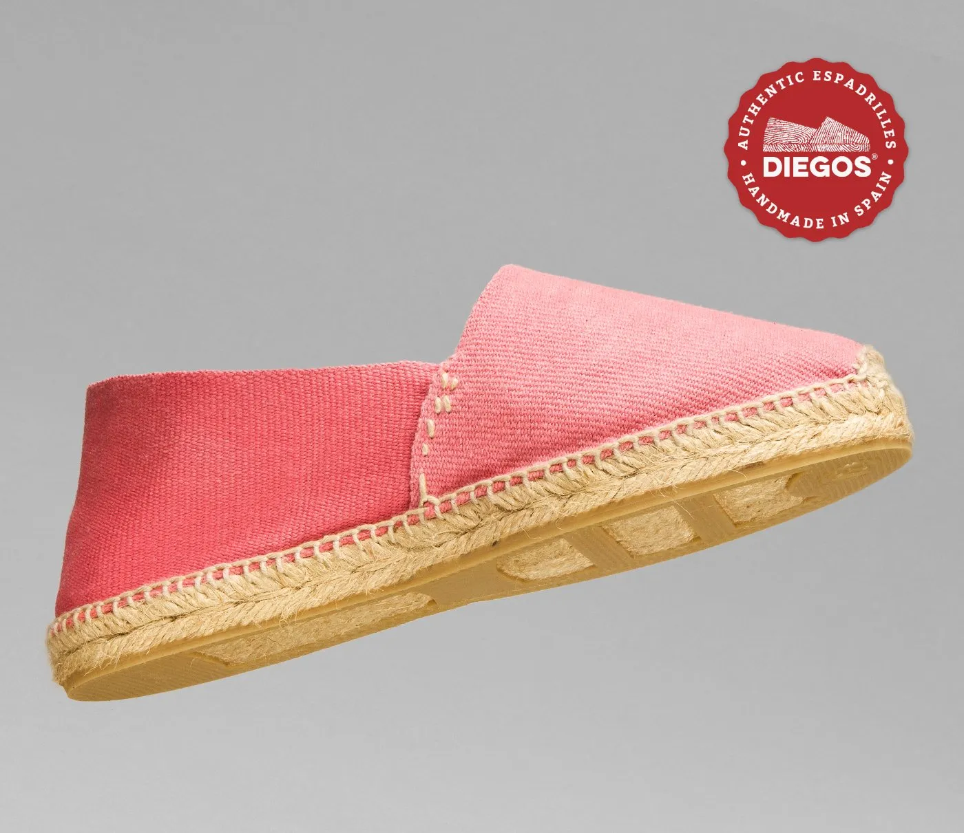 washed salmon espadrilles