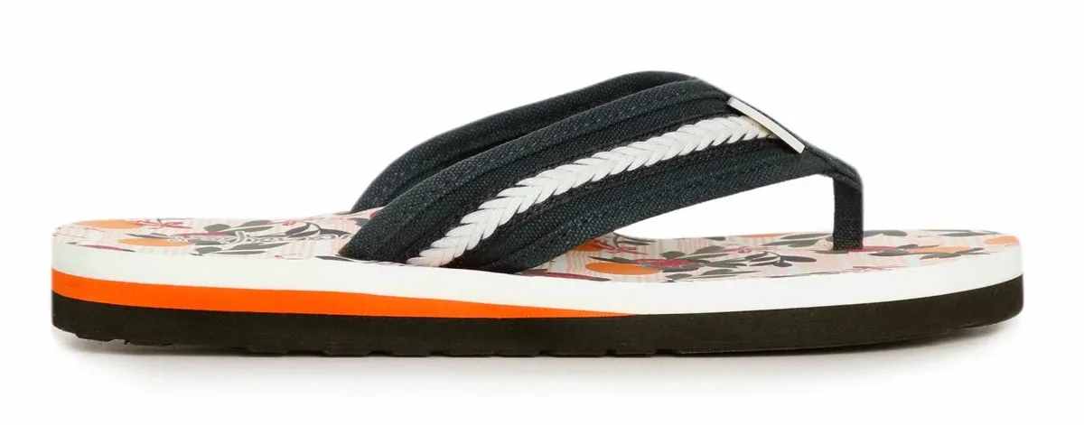 Weird Fish Womens Salcombe Printed Flip Flops - Cantaloupe