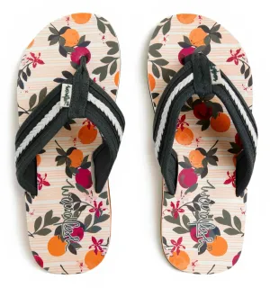 Weird Fish Womens Salcombe Printed Flip Flops - Cantaloupe