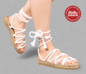 White Roman espadrilles