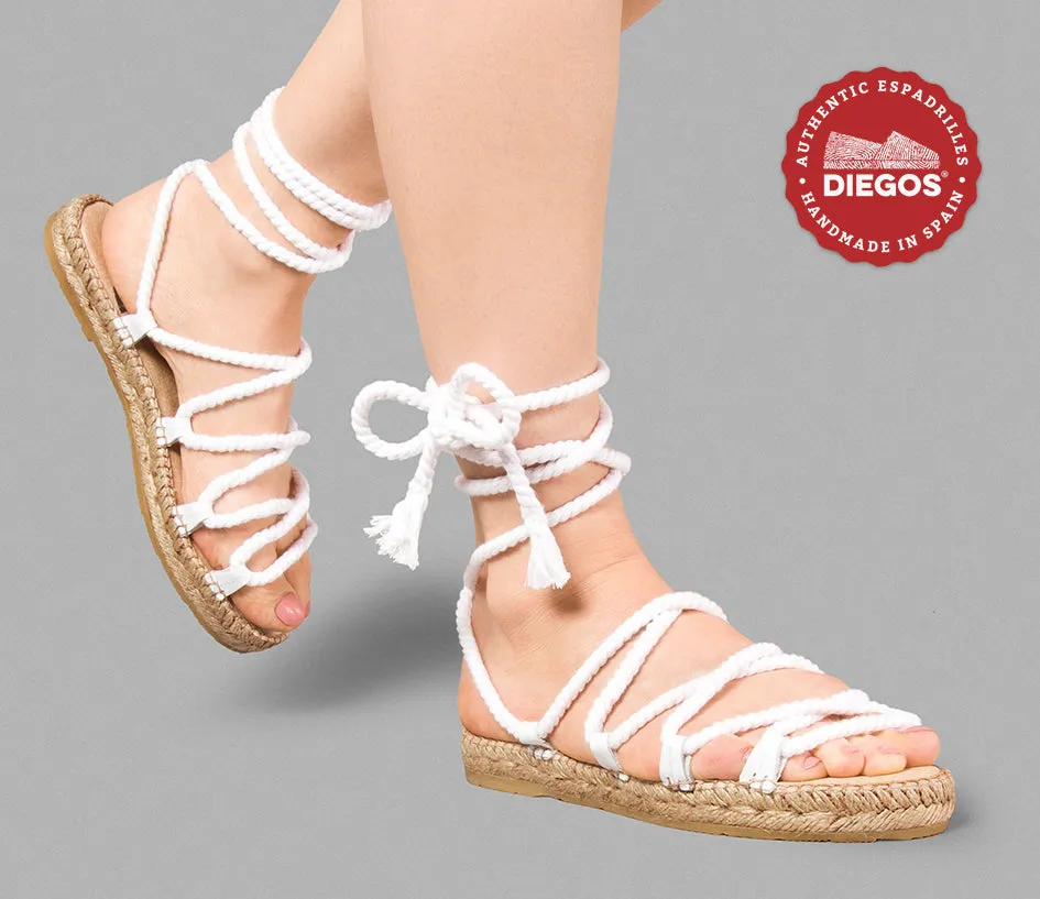 White Roman espadrilles