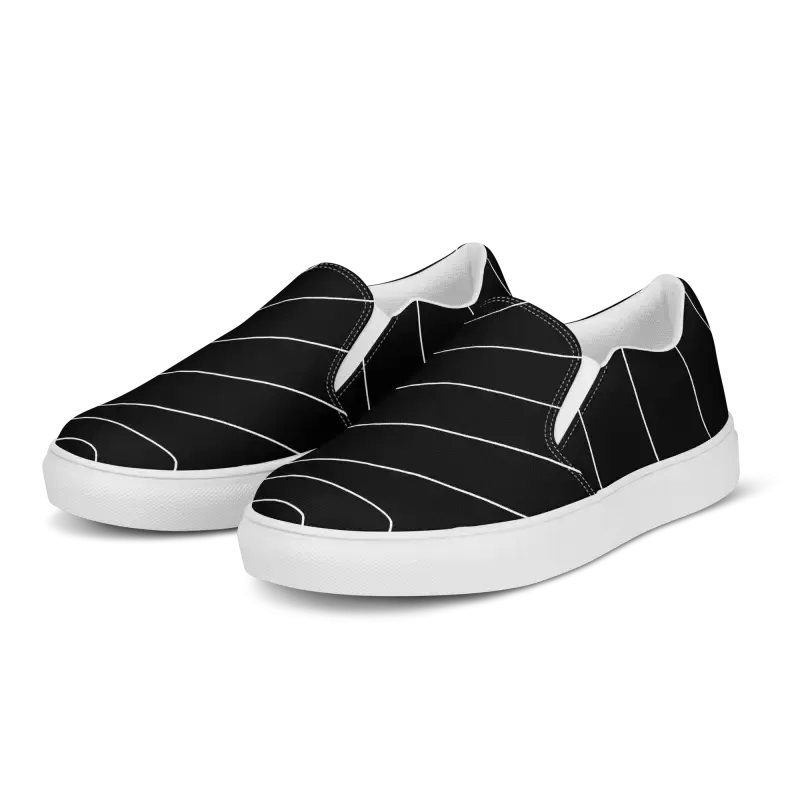 White Stripes Canvas Shoes for Men
