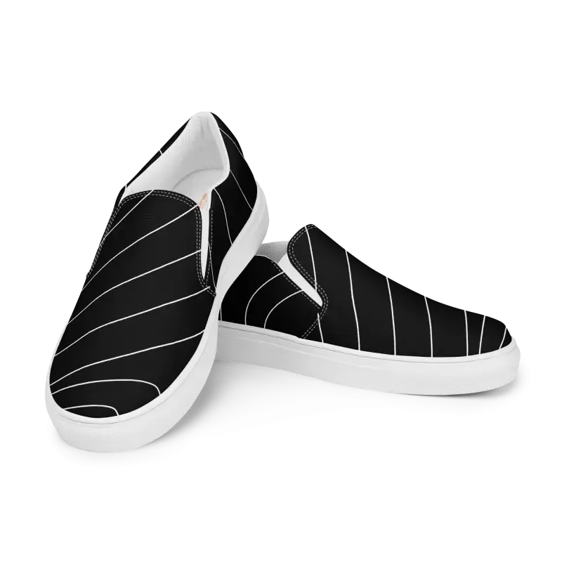 White Stripes Canvas Shoes for Men