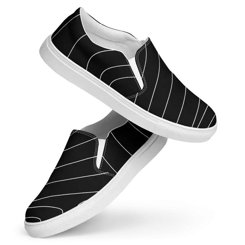 White Stripes Canvas Shoes for Men