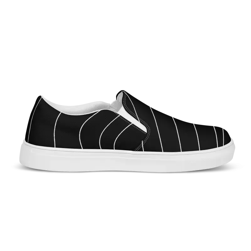 White Stripes Canvas Shoes for Men