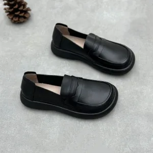 Women's Handmade Leather Flat Casual Loafers